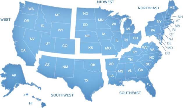 Southwest Usa Map United States